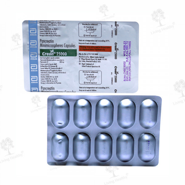 CREON 25000 MG CAP (10CAP)