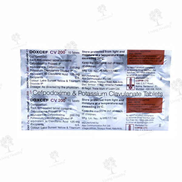 DOXCEF CV 200 MG TAB (10 TAB)