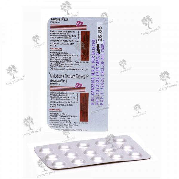 AMLOVAS 2.5 MG TAB (15 TAB)