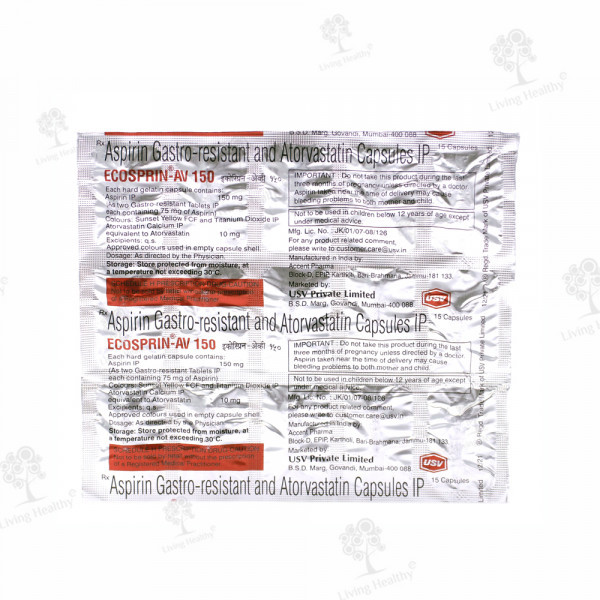 ECOSPRIN AV 150 MG CAP (15CAP)