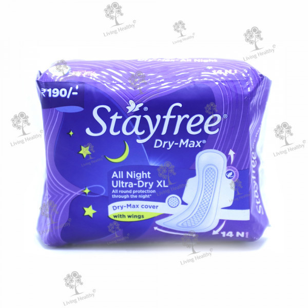 STAYFREE DRY MAX ALL NIGHT  (14 PADS)