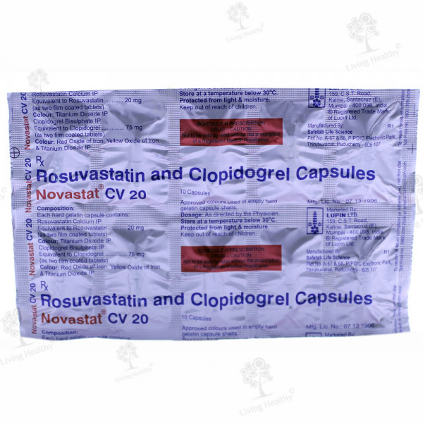 NOVASTAT CV 20 MG (10 CAP)