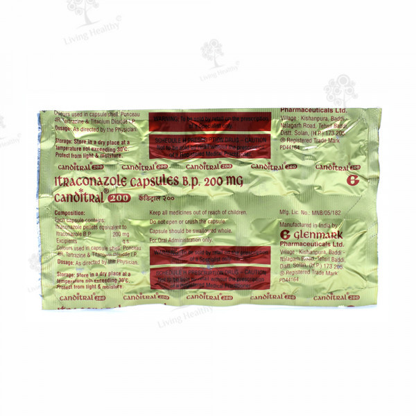 CANDITRAL 200 MG CAP (10CAP)