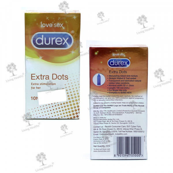 DUREX EXTRA DOTS  (10PCS)