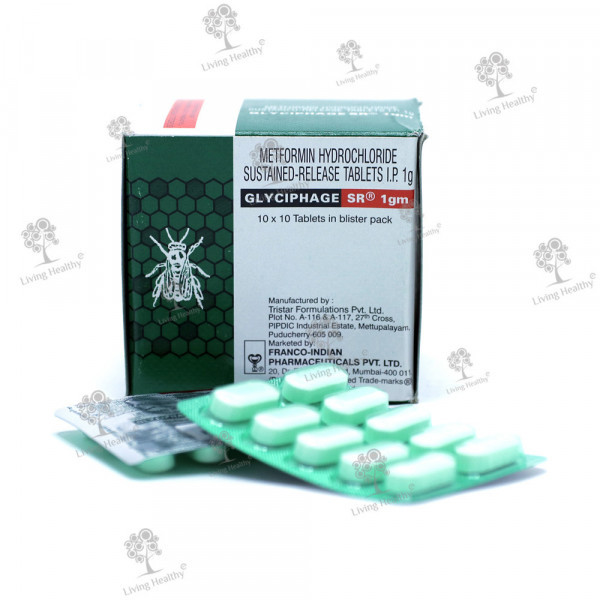 GLYCIPHAGE SR 1000 MG TAB (10 TAB)
