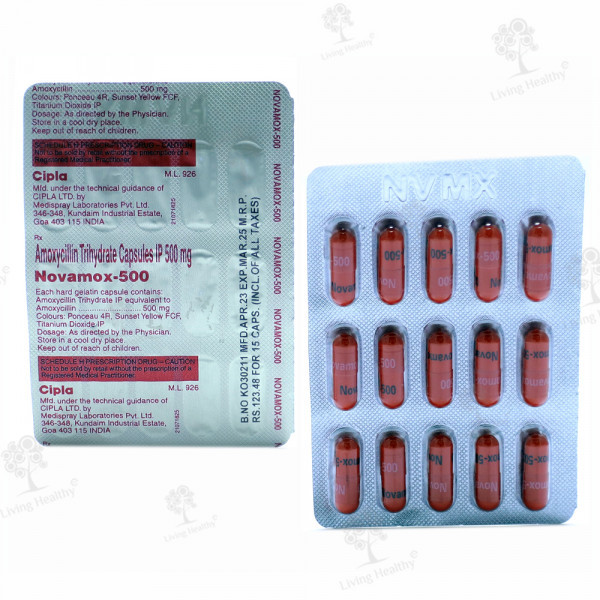 NOVAMOX 500 MG TAB (15 CAP)