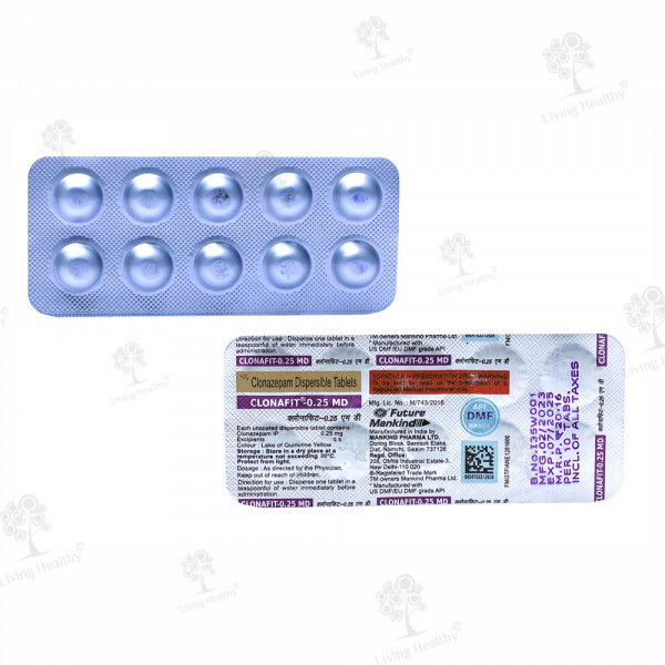 CLONAFIT MD 0.25 MG TAB (10 TAB)