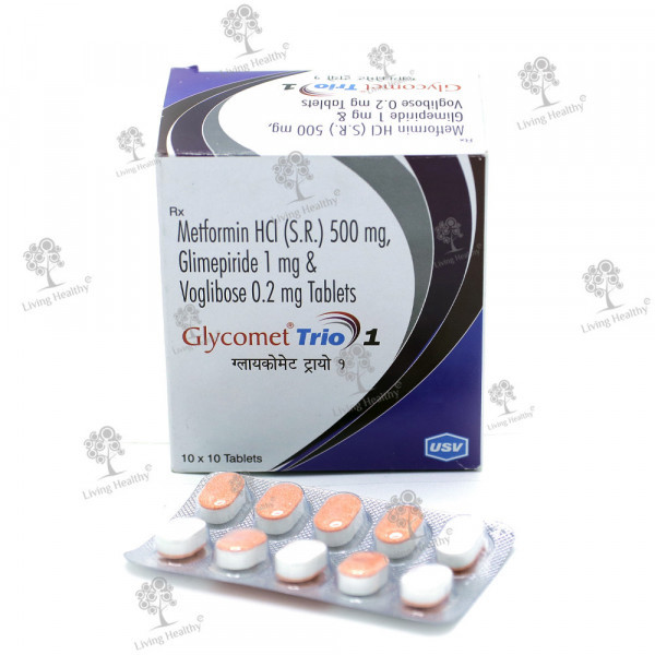 GLYCOMET TRIO 1 MG TAB (10TAB)