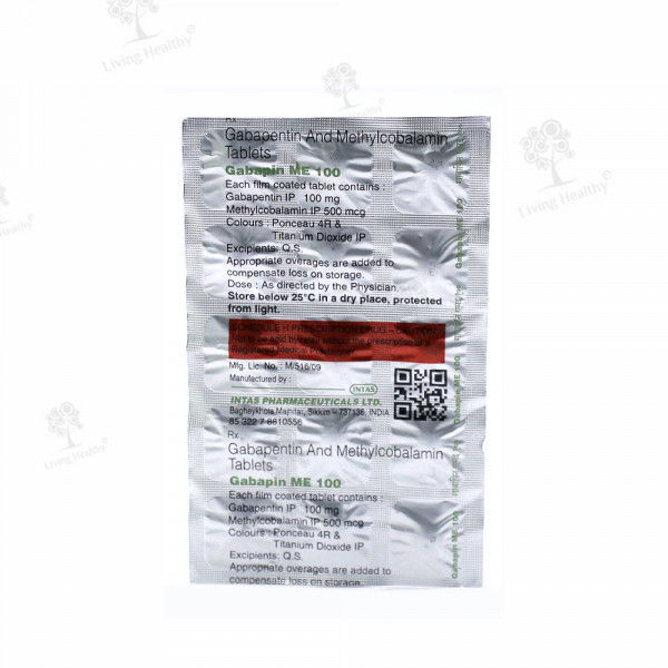 GABAPIN ME 100 MG (15 TAB)
