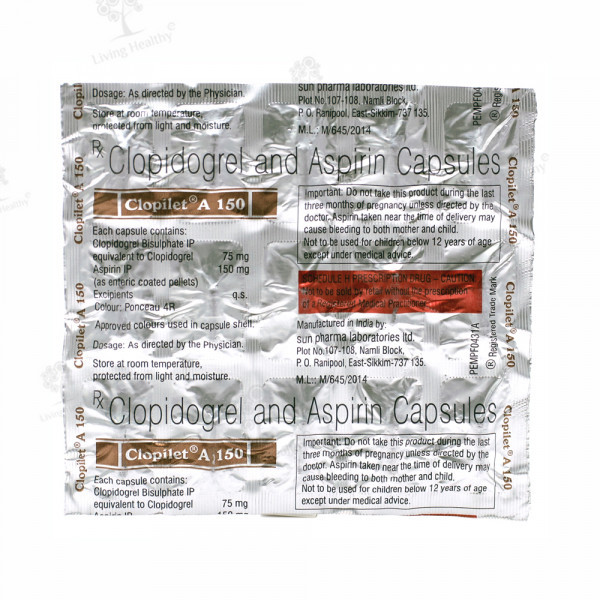 CLOPILET A 150 MG CAP (15 CAP)