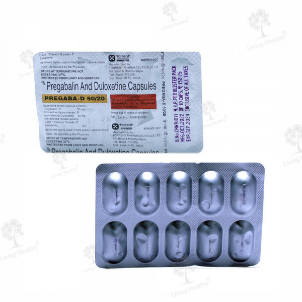 PREGABA D 50/20 MG CAP  (10 CAP)