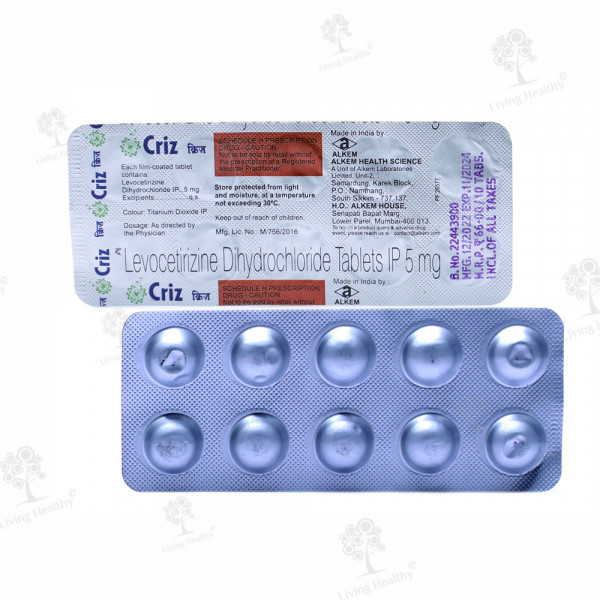 CRIZ 5 MG  (10 TAB)