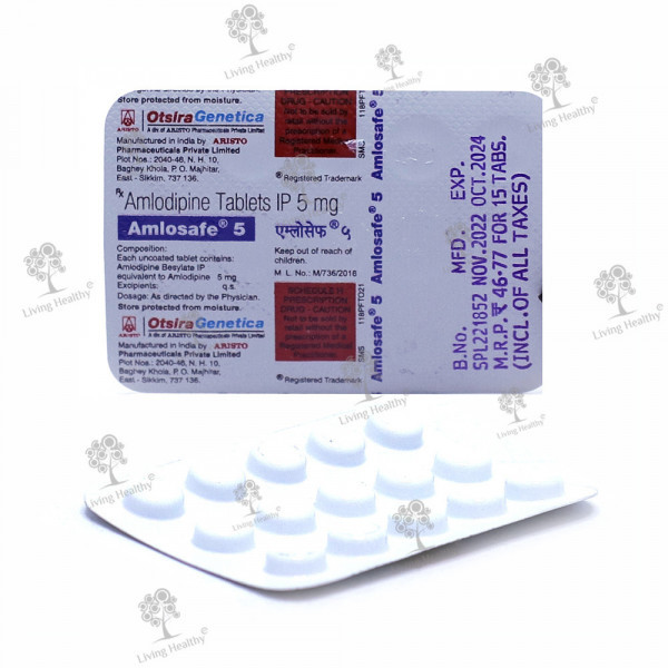 AMLOSAFE 5 MG TAB (15TAB)